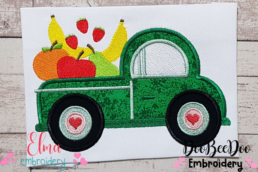 Truck with Fruits - Applique