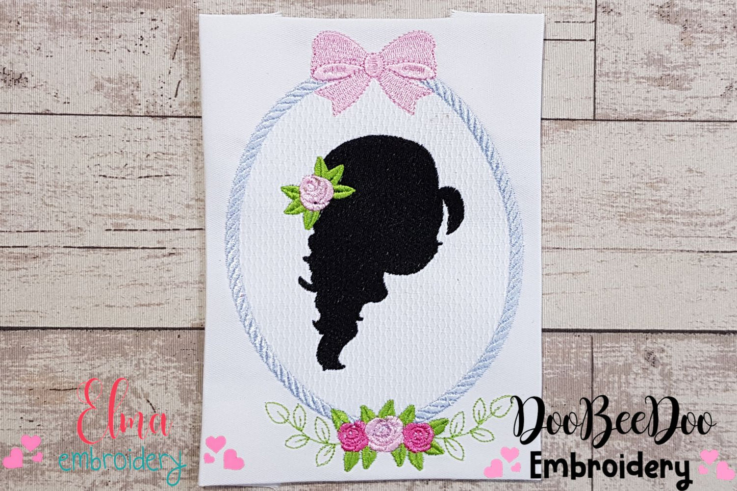 Bride with Flower Wedding Frame - Applique