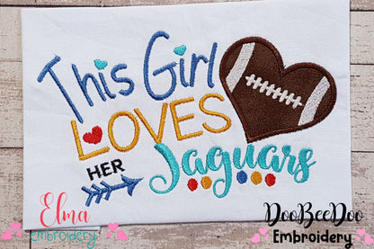 This Girl Loves her Jaguars - Applique