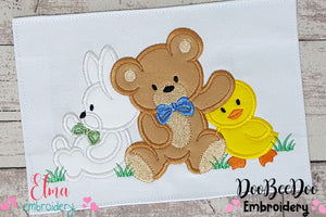 Teddy Bear, Bunny and Chick - Applique