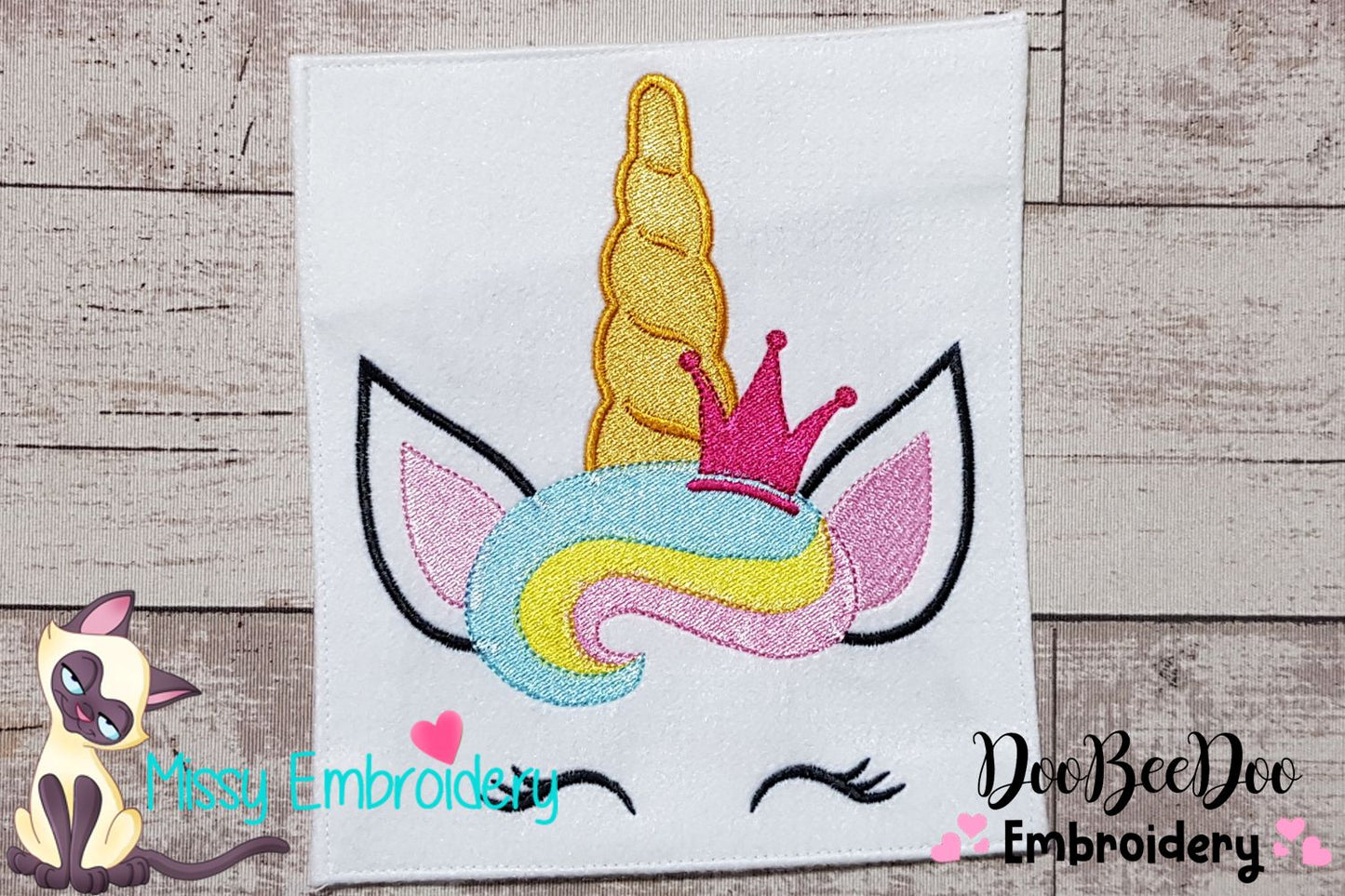 Unicorn Princess - Fill Stitch - Machine Embroidery Design