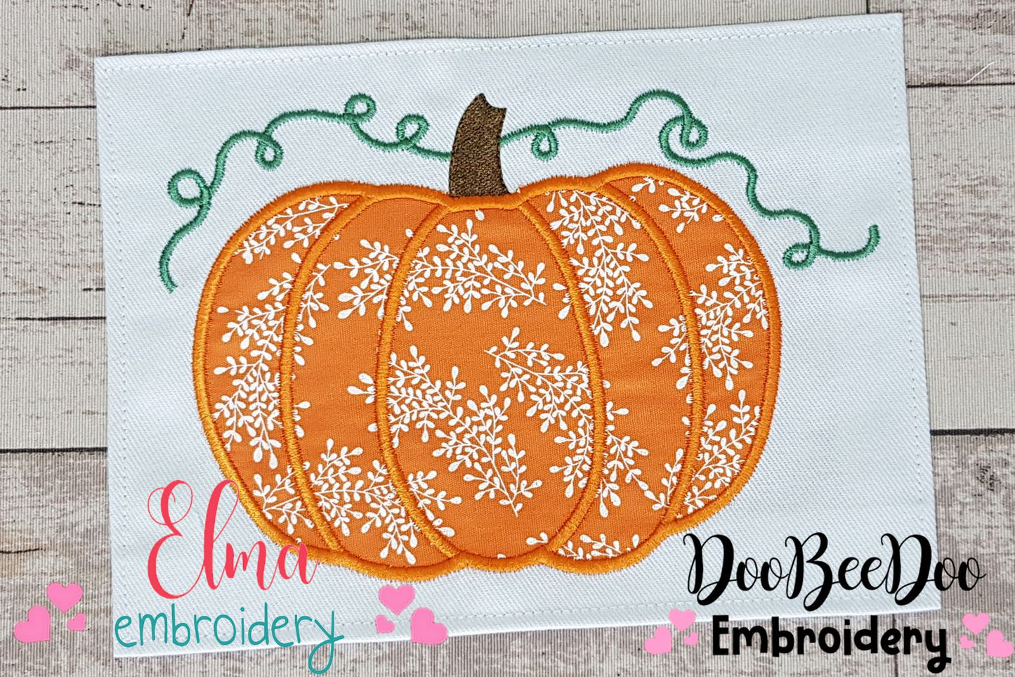 Pumpkin - Applique - Machine Embroidery Design