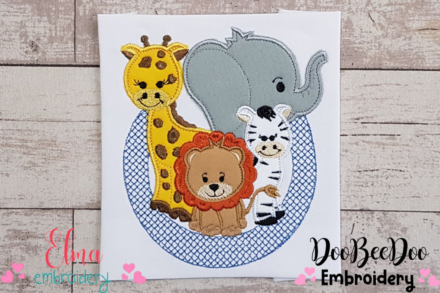 Animals Safari - Applique Machine Embroidery Design