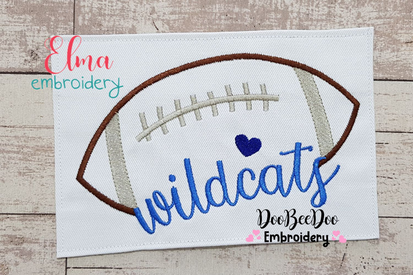 Football Wildcats Ball - Fill Stitch