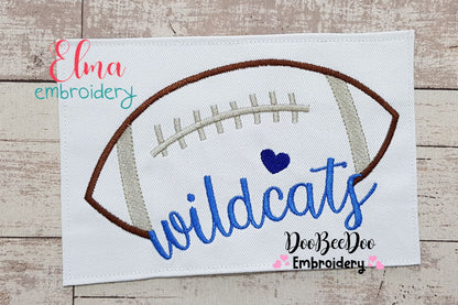 Football Wildcats Ball - Fill Stitch