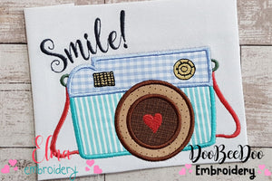 Photographic Camera Smile! - Applique - Machine Embroidery Design