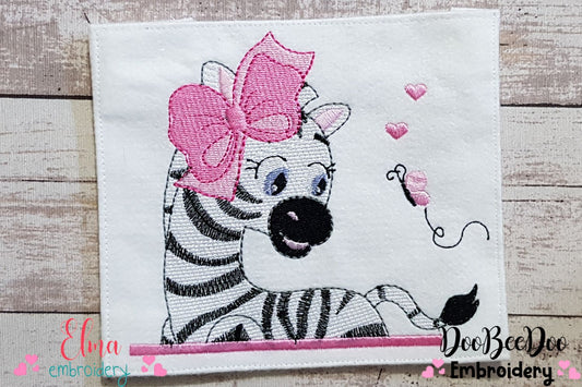 Split Zebra Girl - Fill Stitch - Machine Embroidery Design