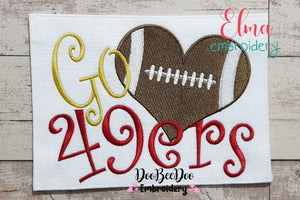 Football Go 49ers - Fill Stitch