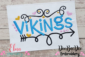 Vikings Fun Arrows and Hearts - Fill Stitch