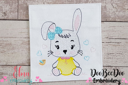 Cute Bunny Girl - Rippled