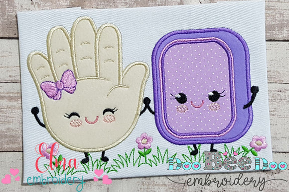 Hand and Soap Girl - Applique