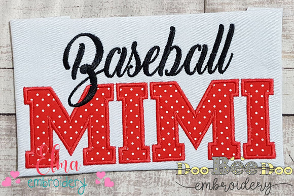 Baseball Mimi - Applique