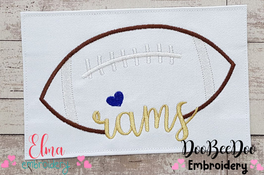 Football Rams Ball - Fill Stitch