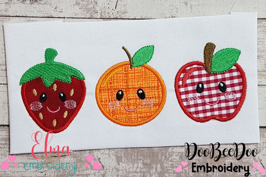 Strawberry, Orange and Apple - Applique