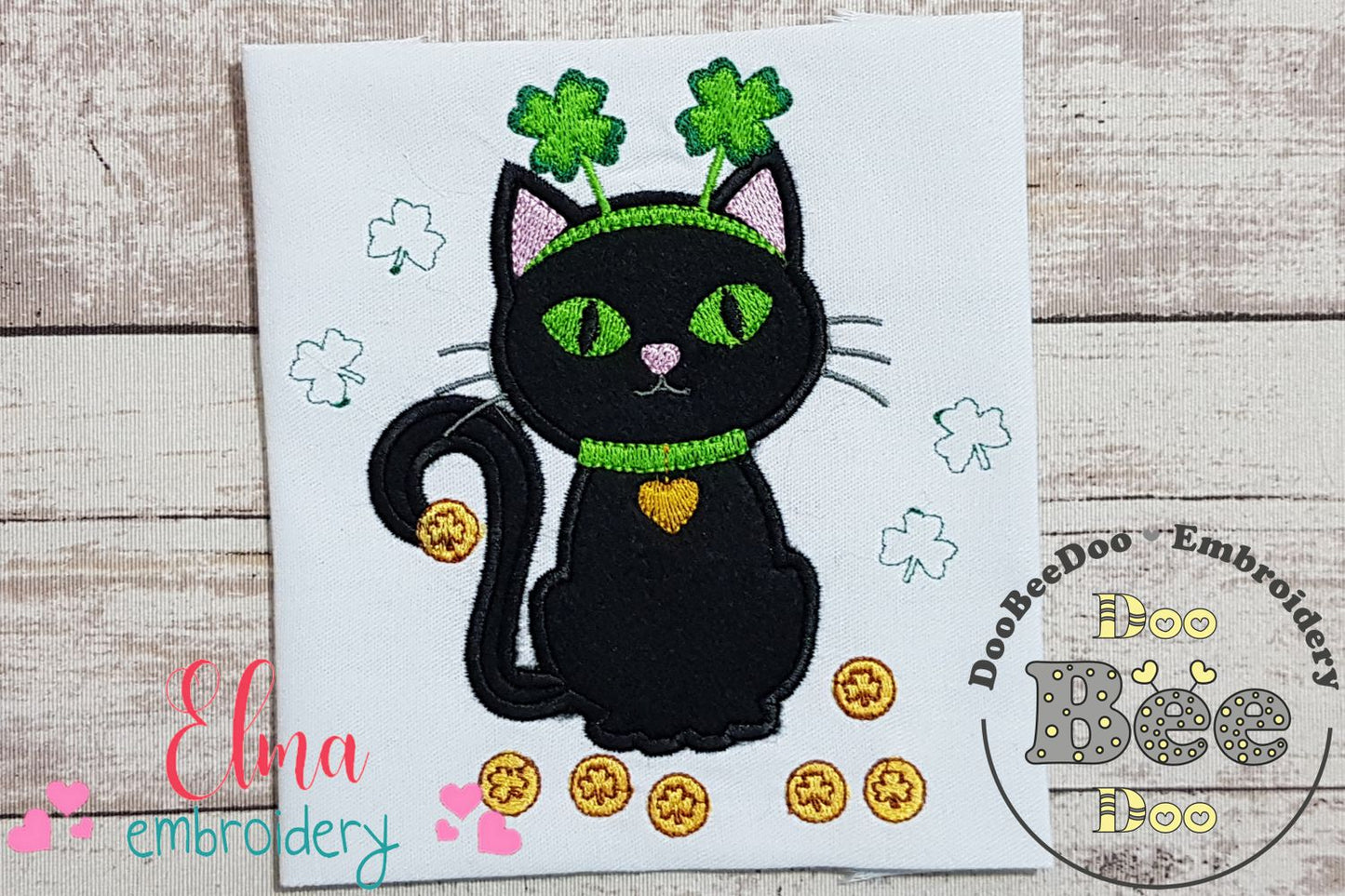 Lucky Black Cat - Applique