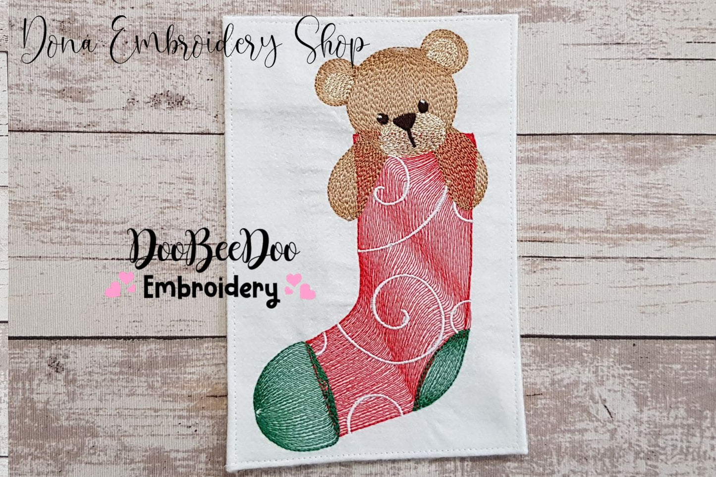 Christmas Teddy Bear - Rippled