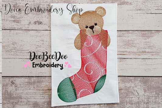 Christmas Teddy Bear - Rippled