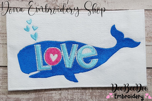 Love Whale - Fill Stitch
