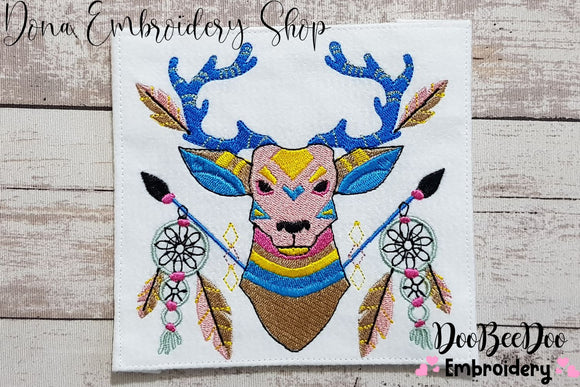 Boho Deer - Fill Stitch