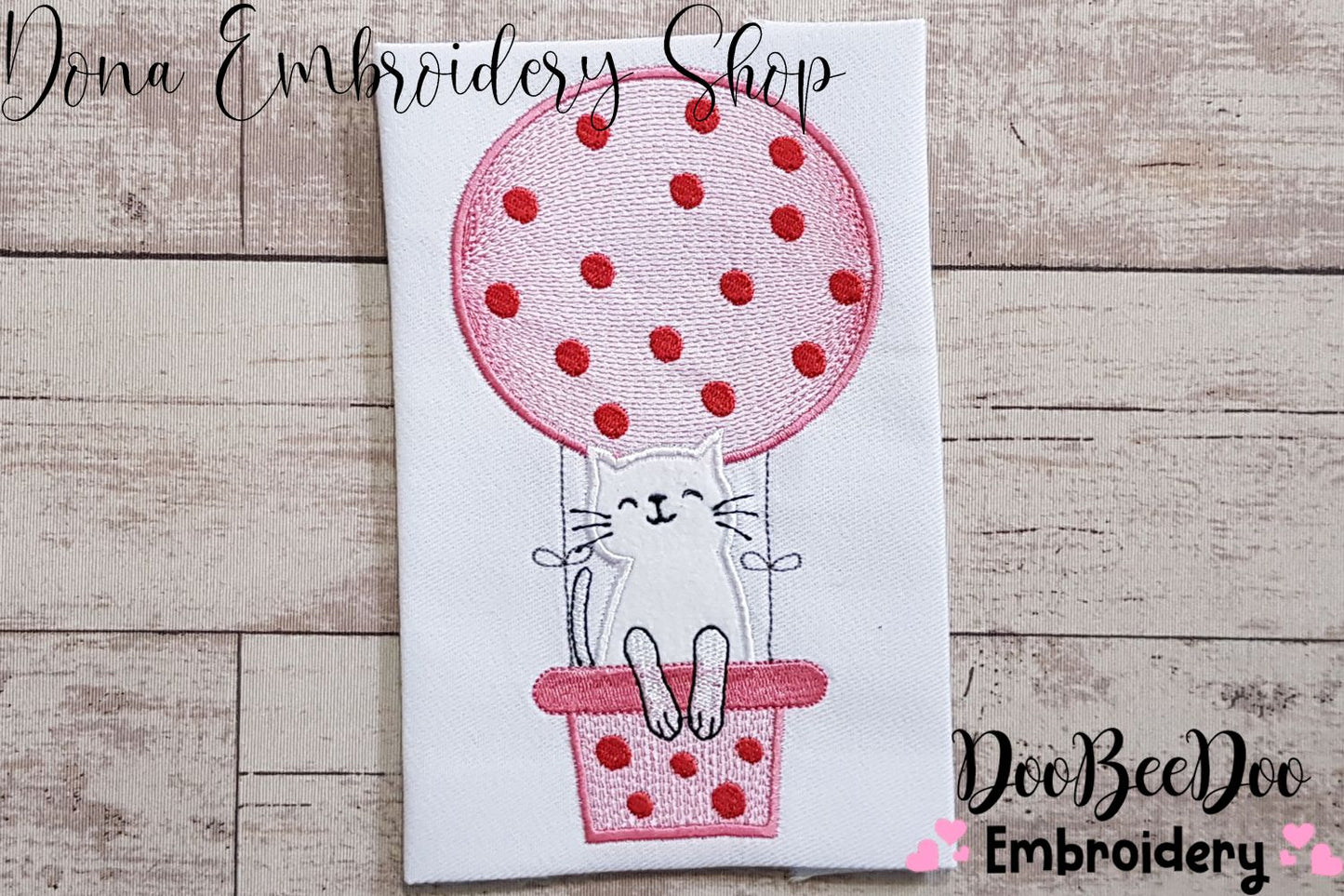 Cat and Balloon - Applique