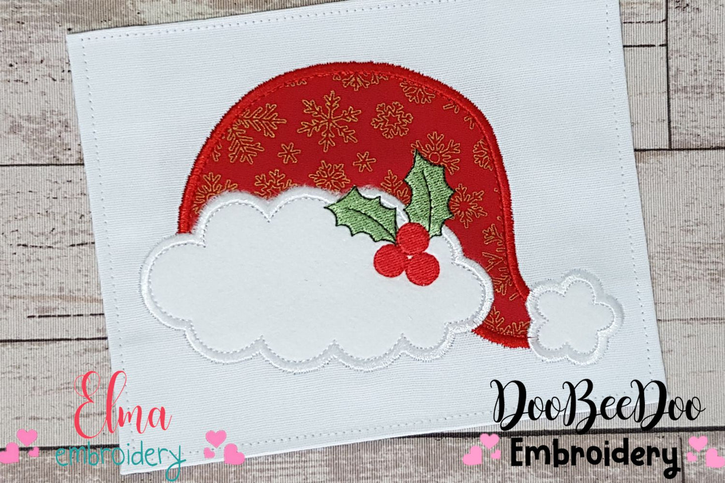 Santa's Hat - Applique - Machine Embroidery Design