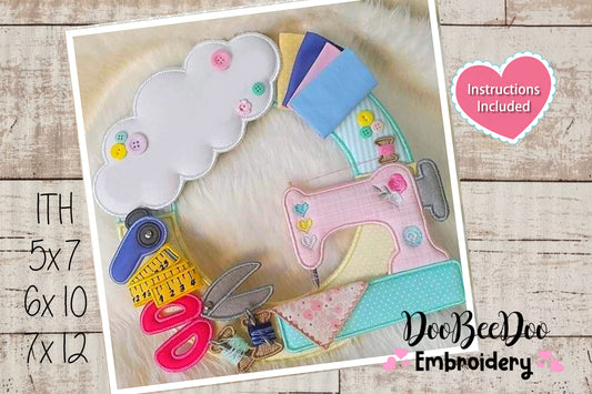 Sewing Garland - ITH Project - Machine Embroidery Design