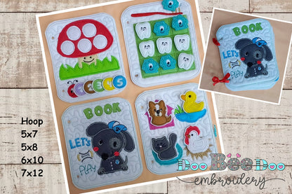 Sensory Book kit with 3 activities - ITH Project - Machine Embroidery Design