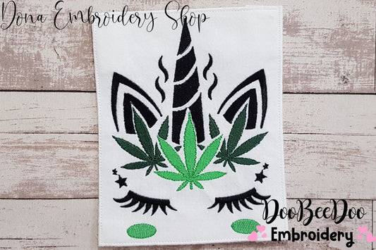 Weed Unicorn - Fill Stitch