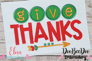 Give Thanks - Applique
