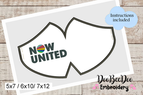 Now United Face Mask - ITH Project - Machine Embroidery Design