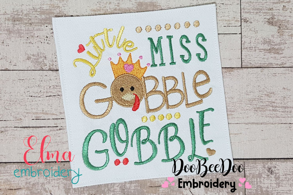 Little Miss Gobble Gobble - Fill Stitch