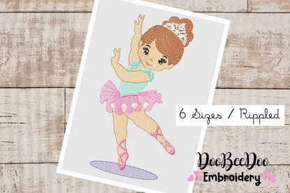 Ballerina - Rippled - 6 Sizes  - Machine Embroidery Designs