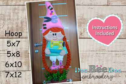 Gnome Girl Sewing Machine - ITH Project - Machine Embroidery Design