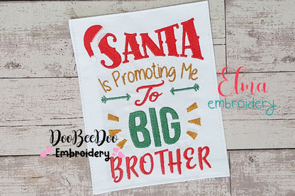 Santa is Promoting me to Big Brother - Fill Stitch