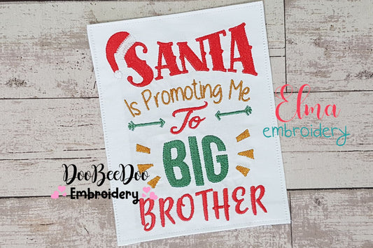 Santa is Promoting me to Big Brother - Fill Stitch