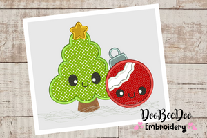 Christmas tree - Applique - 6 Sizes -  Machine Embroidery Design