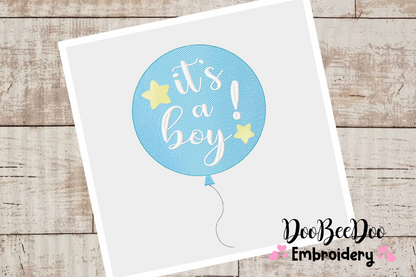 It's a boy - Applique-  6 Sizes - Machine Embroidery Designs