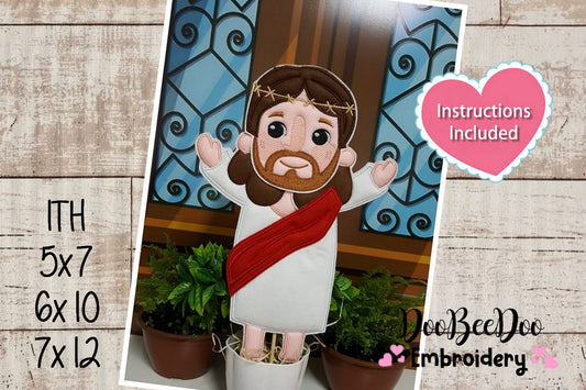 Jesus Ornament - ITH Project - Machine Embroidery Design