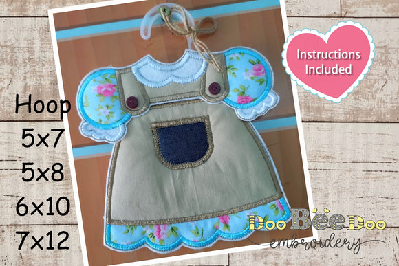 Nursery Door Hanger Baby Girl Clothes - Applique -Hoop