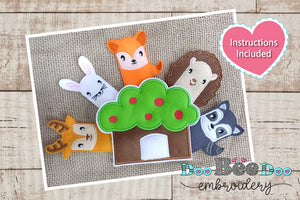 Woodland Animals Finger Puppets - ITH Project - Machine Embroidery Design