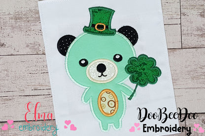Saint Patrick Lucky Bear - Applique