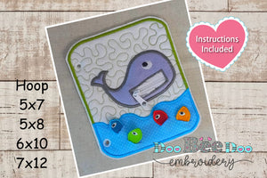 Whale Eating Fish Sensory Game - ITH Project - Machine Embroidery Design