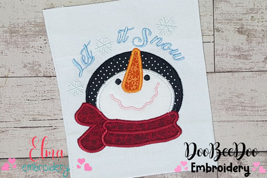 Snowman Let it Snow - Applique