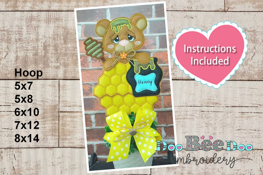 Honey Spring Bear - ITH Project - Machine Embroidery Design