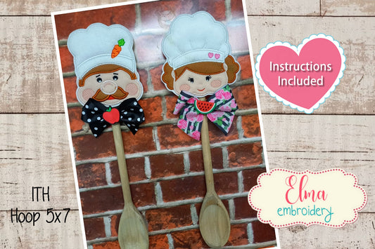 Kitchen Chefs Apply for Spoons - ITH Project - Machine Embroidery Design