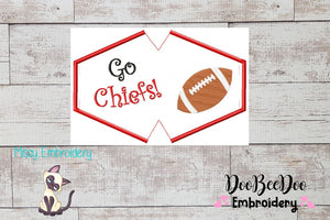 Go Chiefs! Face Mask - ITH Project - Machine Embroidery Design