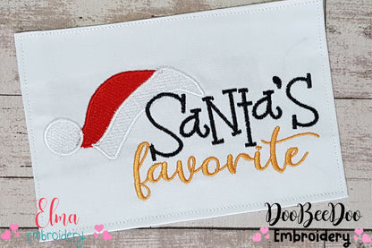 Santa's Favorite - Fill Stitch - Machine Embroidery Design
