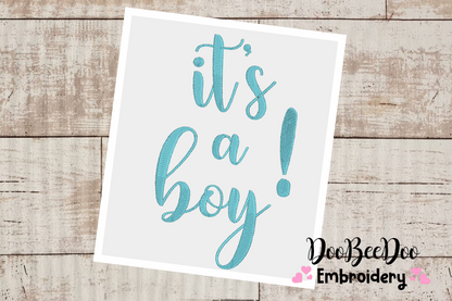 It's a Boy - Applique-  6 Sizes - Machine Embroidery Designs