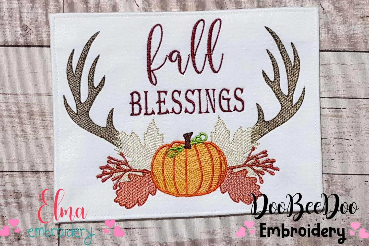 Fall Blessings - Sketch Stitch - Machine Embroidery Design