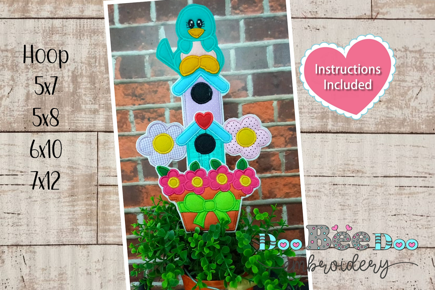 Bird and House - ITH Project - Machine Embroidery Design